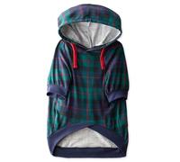 Pet Passion 100% Organic Cotton Rocky - The Comfy Dog Hoodie Pet Coat for Small, Medium and Large Dogs, Black Watch Plaid, X-Large