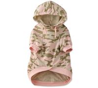 Pet Passion 100% Organic Cotton Rocky - The Comfy Dog Hoodie Pet Coat for Small, Medium and Large Dogs, Pink Camo, Small