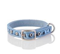 Pet Passion Adjustable Recycled Ribbon Dog Collar for All Pet Breeds, Camo-Navy, Medium