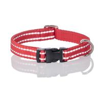Pet Passion Adjustable Reflective Dog Pet Collar for Small, Medium and Large Dogs, Red, Large