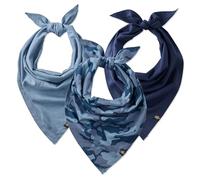 Pet Passion Bandit - The PET Bandana 100% Organic Cotton Pet Bandanas Clothes for Small, Medium, Large Dogs , 3-Pack Navy Camo, X-Small/Small