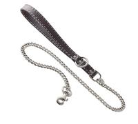 Pet Passion Links - The Saddle Stitch Vegan Leather Chain Dog Leash, 6 Ft., Durable Heavy Duty Pet Leash, for Small, Medium and Large Dogs , Chocolate Espresso, One Size