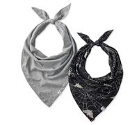 Pet Passion Multipack 100% Organic Cotton Pet Bandanas for Small, Medium and Large Dogs, Batty Black, X-Small/Small