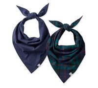 Pet Passion Multipack 100% Organic Cotton Pet Bandanas for Small, Medium and Large Dogs, Black Watch Plaid, X-Small/Small