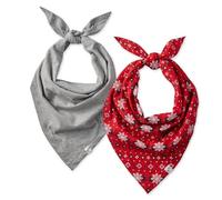 Pet Passion Multipack 100% Organic Cotton Pet Bandanas for Small, Medium and Large Dogs, Fair Isle, X-Small/Small