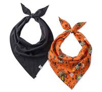 Pet Passion Multipack 100% Organic Cotton Pet Bandanas for Small, Medium and Large Dogs, Spooky, Medium/Large