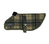 Pet Passion Preston II - The Polar Fleece Coat, Recycled Polar Fleece Warm Dog Jacket for Cold Weather for Small, Medium, Large Dogs , Olive Chesterfield Plaid, Large (40-60 lbs)