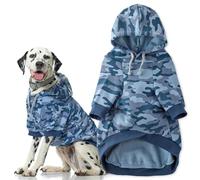 Pet Passion Rocky II Extra Comfortable Organic Cotton/Recycled Polyester Hoodie for Small, Medium and Large Dogs, Navy Camo, XXX-Small (up to 5 lbs)