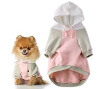 Pet Passion Rocky II - The Extra Comfy Hoodie, Organic Cotton and Recycled Poly Dog Hoodie Pet Coat Sweater for Small, Medium, Large Dogs , Pink Color Block, XX-Large
