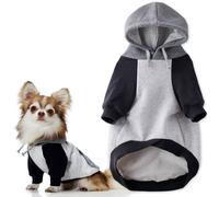 Pet Passion Rocky II - The Extra Comfy Hoodie, Organic Cotton and Recycled Poly Dog Hoodie Pet Coat Sweater for Small, Medium, Large Dogs , Heather Gray Color Block, Medium
