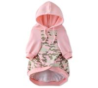 Pet Passion Rocky II - The Extra Comfy Hoodie, Organic Cotton and Recycled Poly Dog Hoodie Pet Coat Sweater for Small, Medium, Large Dogs , Pink Half Camo, X-Large