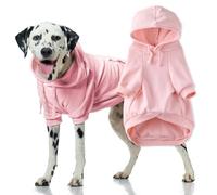 Pet Passion Rocky II - The Extra Comfy Hoodie, Organic Cotton and Recycled Poly Dog Hoodie Pet Coat Sweater for Small, Medium, Large Dogs , Pink, X-Small