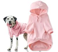 Pet Passion Rocky II - The Extra Comfy Hoodie, Organic Cotton and Recycled Poly Dog Hoodie Pet Coat Sweater for Small, Medium, Large Dogs , Pink, Medium