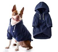 Pet Passion Rocky II - The Extra Comfy Hoodie, Organic Cotton and Recycled Poly Dog Hoodie Pet Coat Sweater for Small, Medium, Large Dogs , Navy, Small