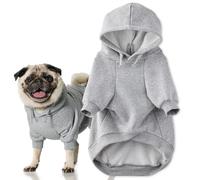 Pet Passion Rocky II - The Extra Comfy Hoodie, Organic Cotton and Recycled Poly Dog Hoodie Pet Coat Sweater for Small, Medium, Large Dogs , Heather Gray, Medium