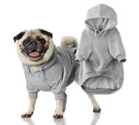 Pet Passion Rocky II - The Extra Comfy Hoodie, Organic Cotton and Recycled Poly Dog Hoodie Pet Coat Sweater for Small, Medium, Large Dogs , Heather Gray, XX-Small