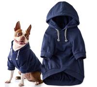 Pet Passion Rocky II - The Extra Comfy Hoodie, Organic Cotton and Recycled Poly Dog Hoodie Pet Coat Sweater for Small, Medium, Large Dogs , Navy, XX-Small