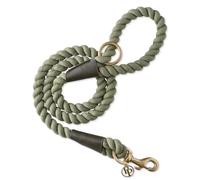 Pet Passion Rowan - The Twisted Rope Training Leash Cotton Durable Heavy Duty Leashes, 4 Ft. for Close Walks for Small, Medium, Large Dogs , Scottish Olive