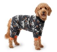 Pet Passion Snooze - The Ultimate Pajama Pj for Dogs Organic Cotton Dog Pullover Pj Clothes for Small, Medium and Large Dogs , Candy Saurus, X-Large