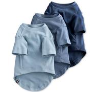Pet Passion Toby II - The Perfect Tee, 3 Pack Short Sleeve Pet T-Shirt 100% Organic Cotton Tees Clothes for Small, Medium, Large Dogs , Navy Ombre, XX-Large (70-110 lbs)