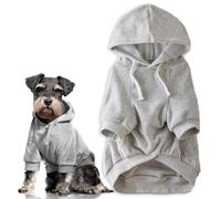 Pet Passion Velour Dog Pet Hoodie Coat for Small, Medium and Large Dogs, Light Heather Gray, Large