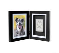 Pet Paw Print Frame Kit Clay 29.7x20cm Wood(Black Frame)