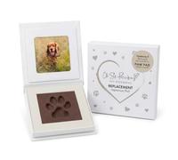 Pet Paw Print Impression Kit with Photo Frame & Spare Pad | DIY Dog & Cat Paw Mold | Puppy & Kitten Keepsake | 10.5cm Photo Display | Includes Replacement Foam Pad