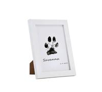 Pet Paw Printing Kit, Paw Print Kit for Dogs Cats, Pet Memorial Pawprint Stamp Pads with Photo Frames, Ink Pads for Dog, Dog Paw Print Kit, Paws Pawprint Keepsake Kit, Pet Memorial Gifts (White)