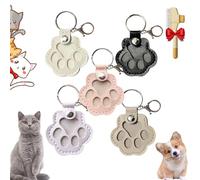 Pet Paw Shaped Leather Keychain, Cute Leather Pet Hairs Collector Holder, Unique Memorial Collection Key Chain Keepsake, Keychain Leathers for Collecting Cat and Dog Hair (SetJ)