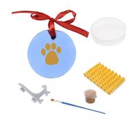 Pet Paws Print Ornament Set Includes Decorative Display For Unique Keepsakes Do It Yourself Set Customizable Pet Ornaments