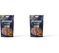 Pet People Duck Steaks 80g, Natural, Grain Free, High Protein, Dental Care, Dog Snacks - 8pc, 80g (1 Bag) (Pack of 2)