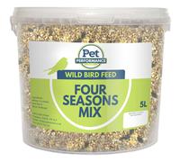 Pet Performance Wild Bird Four Seasons Mix 5 Litre Tub All Year Round Wild Bird Seed 100% Natural Ingredients Suitable for All Wild Bird Species