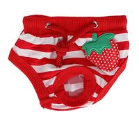 Pet Pigs Physiological Pants Strawberry Pattern Pigs Sanitary Underwear Reusable Diapers (XL)