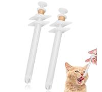 Pet Pill Dispenser Plastic Pet Pill Poppers Tablet Feeder Reusable, Animal Medicine Feeder for Feeding Accessories, Durable Medical Tablet Feeding Tool for Dogs and Large Cats, 2 Pcs