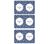 Pet Placemat - Dark Blue - Helping To Keep Your Dog's Food Bowl In Place During The Feeding Frenzy - Pack of 3