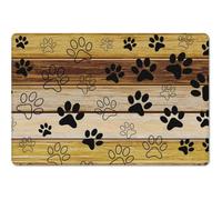 Pet Placemat Fast-Drying Diatomaceous Earth Dog Cat Feeding Mat - Splash-Proof Absorbent Easy To Clean for Washable Cute Cat Paw Print Food Bowl Pad (Colorful 3,30x50 cm)