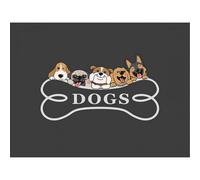 Pet Placemat Fast-Drying Diatomaceous Earth Dog Cat Feeding Mat - Splash-Proof Absorbent Easy To Clean for Washable Cute Cat Paw Print Food Bowl Pad (Colorful 2,60x90 cm)