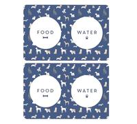 Pet Placemat - Pack of 2 - Dark Blue - Perfect for Dinner Time, Helping to Keep Your Dog's Food Bowl in Place During the Feeding Frenzy - Dimensions: 55 X 35cm (Approx.)