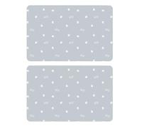Pet Placemat - Pack of 2 - Grey - Perfect for Dinner Time, Helping to Keep Your Dog's Food Bowl in Place During the Feeding Frenzy - Dimensions: 55 X 35cm (Approx.)