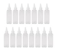 PET Plastic Hair Dye Bottle for Colouring 100ml 15pcs Pointed Mouth | 100ml Squeeze Bottle, Finish, Easy Fill Design, Set, Suitable for Hair Colour Application