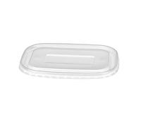 PET Plastic Lid for 650ml, 750ml Rectangular Container - 300 Pack, Clear, Disposable Plastic Lids, Takeaway, Restaurants, Catering, Food Stalls, Wholesale