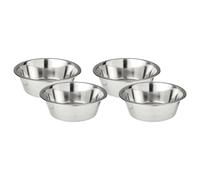 Pet Platter Stainless Steel Pet Bowl, 25 cm/ 10-Inch (Pack of 4)