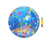 Pet Play Cooling Mat, Water Play Mat, Pet Cooling Pad, Anti-Scratch Cool Pad, Inflatable With Pump Interactive Sensory Toy, 39.37x39.37 Inches For Hot Weather At Home