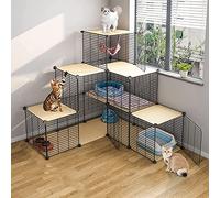 Pet Playpen,Cat Playpen - Cat Pen,Small Animal Cage Indoor Portable Metal Wire Yd Fence for Small,Guinea Pigs- 111 * 39 * 109cm