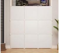 Pet Playpen,DIY Small Animal Cage Open Enclosure Portable Plastic Fence,DIY with Door Fence for Small Animals Pets,Safety and Decorative Railing (122×137CM)