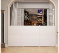 Pet Playpen,DIY Small Animal Cage Open Enclosure Portable Plastic Fence,DIY with Door Fence for Small Animals Pets,Safety and Decorative Railing (212×101CM)