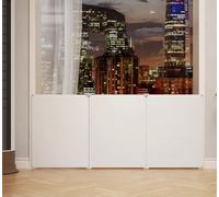 Pet Playpen,DIY Small Animal Cage Open Enclosure Portable Plastic Fence,DIY with Door Fence for Small Animals Pets,Safety and Decorative Railing (151×71CM)