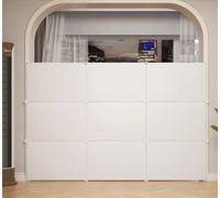 Pet Playpen,DIY Small Animal Cage Open Enclosure Portable Plastic Fence,DIY with Door Fence for Small Animals Pets,Safety and Decorative Railing (212×152CM)