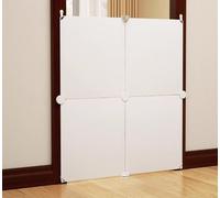 Pet Playpen,DIY Small Animal Cage Open Enclosure Portable Plastic Fence,DIY with Door Fence for Small Animals Pets,Safety and Decorative Railing (81×91CM)