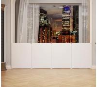 Pet Playpen,DIY Small Animal Cage Open Enclosure Portable Plastic Fence,DIY with Door Fence for Small Animals Pets,Safety and Decorative Railing (203×71CM)